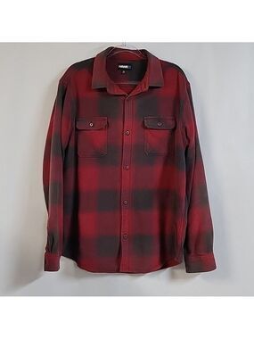 Men’s Tony Hawk Heavy Duty Long-Sleeved Button-Down Shirt, Size XXL